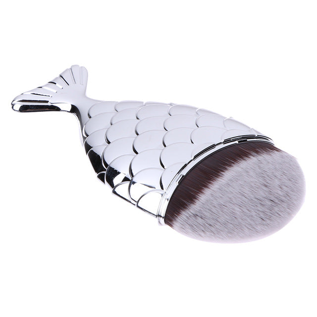 Cosmetic Mermaid Brush Professional Powder Mermaid Makeup Brushes Set Maquiagem Foundation Contour Fish Brush Make Up Tool Kits - Shopiment