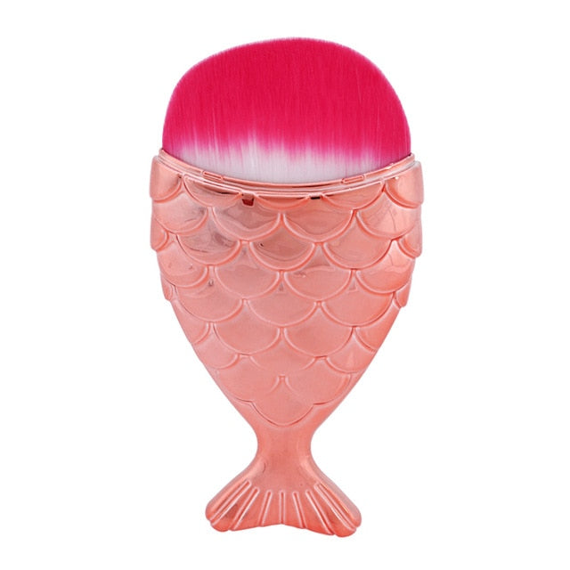 Cosmetic Mermaid Brush Professional Powder Mermaid Makeup Brushes Set Maquiagem Foundation Contour Fish Brush Make Up Tool Kits - Shopiment