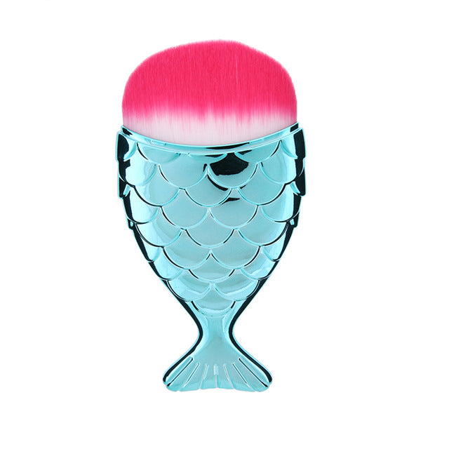 Cosmetic Mermaid Brush Professional Powder Mermaid Makeup Brushes Set Maquiagem Foundation Contour Fish Brush Make Up Tool Kits - Shopiment