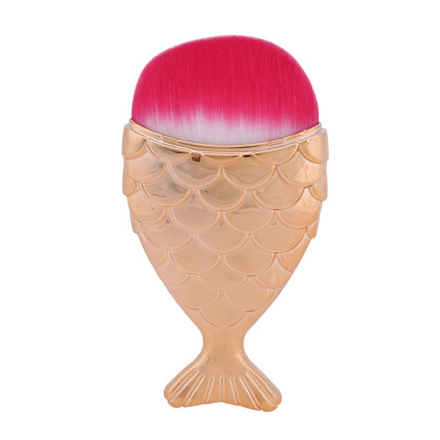Cosmetic Mermaid Brush Professional Powder Mermaid Makeup Brushes Set Maquiagem Foundation Contour Fish Brush Make Up Tool Kits - Shopiment