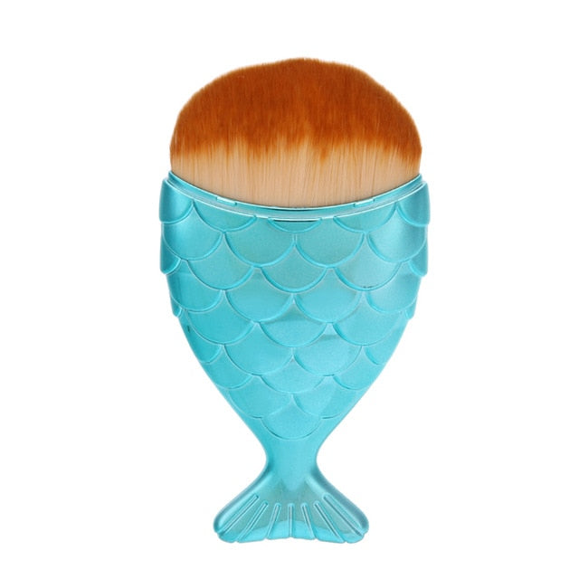 Cosmetic Mermaid Brush Professional Powder Mermaid Makeup Brushes Set Maquiagem Foundation Contour Fish Brush Make Up Tool Kits - Shopiment