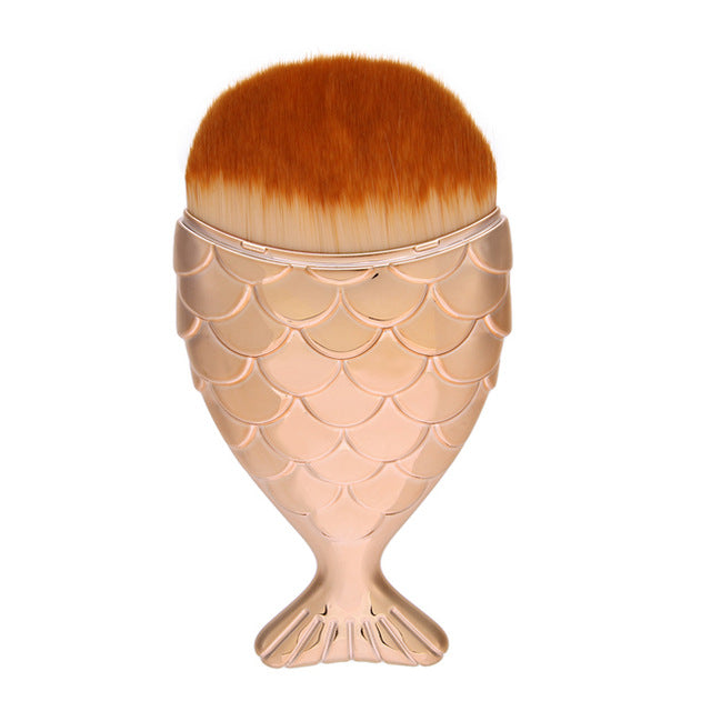 Cosmetic Mermaid Brush Professional Powder Mermaid Makeup Brushes Set Maquiagem Foundation Contour Fish Brush Make Up Tool Kits - Shopiment
