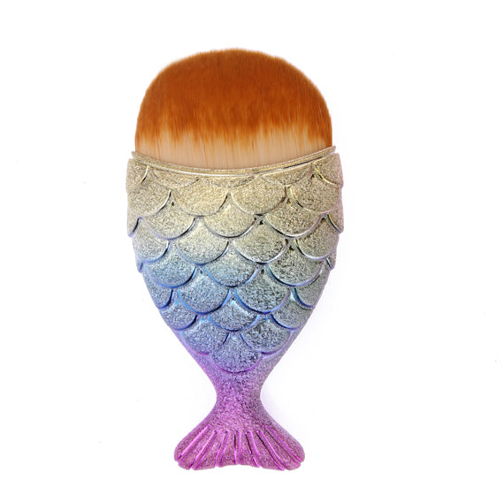 Cosmetic Mermaid Brush Professional Powder Mermaid Makeup Brushes Set Maquiagem Foundation Contour Fish Brush Make Up Tool Kits - Shopiment