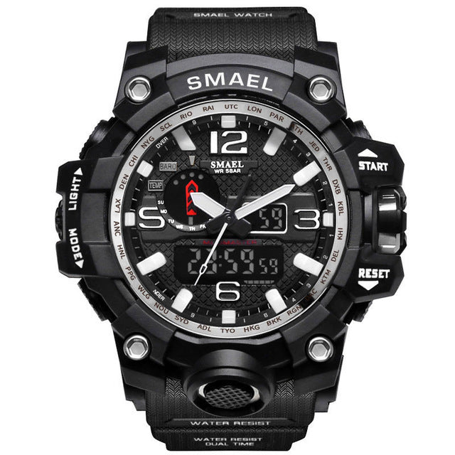 Men Military Watch 50m Waterproof Wristwatch LED Quartz Clock Sport Watch - Shopiment