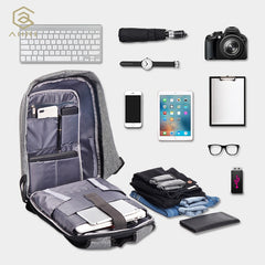 USB Charging Laptop Backpacks - Cell Phone Pocket Travel Backpack Anti Thief