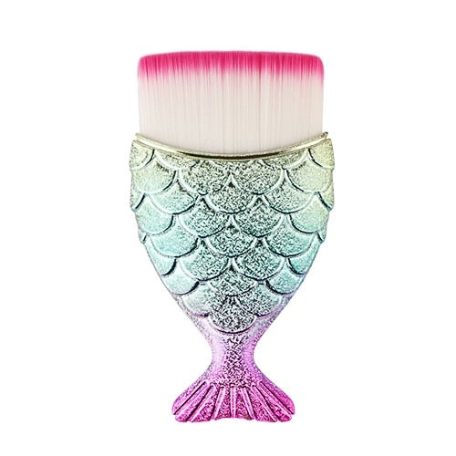 Cosmetic Mermaid Brush Professional Powder Mermaid Makeup Brushes Set Maquiagem Foundation Contour Fish Brush Make Up Tool Kits - Shopiment