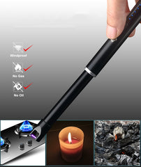 BBQ USB Electronic Lighter Women Kitchen Gadgets Portable Functional Candle Lighter Cigarette Smoking Tool - Shopiment