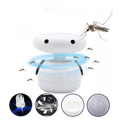 Photocatalysis Non-radiation LED Mosquito Killer Lamp Harmless Electronically Mosquito Dispeller - Wise Black - Shopiment