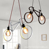 Image of Bicycle chandelier for home and restaurant double head lighting modern Nordic - Shopiment