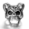 Image of Stainless steel ring men's jewellery ring wholesale vintage sheep's head ring - Shopiment