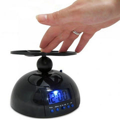 Flying Alarm Clock Digital LED Alarm Clock Gadget Run Away Flying/Rolling Helicopter Chopper Propeller Clock