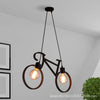 Image of Bicycle chandelier for home and restaurant double head lighting modern Nordic - Shopiment