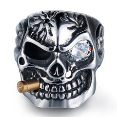 Skull Steel Ring Personalised Punk Men's Ring jewellery