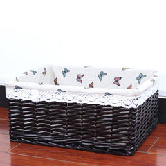 The storage basket willow rattan storage basket kitchen finishing Home Furnishing supplies storage basket wholesale sundry snacks desktop