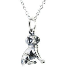 3D Dog Pendant 925 Silver Necklace - Shopiment