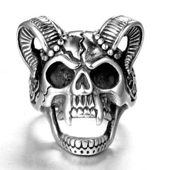 Stainless steel ring men's jewellery ring wholesale vintage sheep's head ring