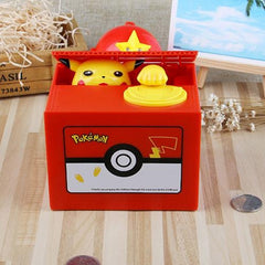 Pikachu Piggy Bank Electronic Plastic Money Box Steal Coin Money Safe Box For Kids Gift - Shopiment