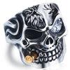 Image of Skull Steel Ring Personalised Punk Men's Ring jewellery - Shopiment