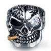 Image of Skull Steel Ring Personalised Punk Men's Ring jewellery - Shopiment