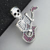 Image of Guitar Skeleton Pendant 925 Silver Necklace - Shopiment