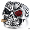 Image of Skull Steel Ring Personalised Punk Men's Ring jewellery - Shopiment