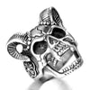 Image of Stainless steel ring men's jewellery ring wholesale vintage sheep's head ring - Shopiment