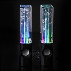 LED Dancing Water USB Powered Speakers Cool looking works with Mobile, PC AUX