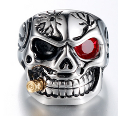 Skull Steel Ring Personalised Punk Men's Ring jewellery - Shopiment