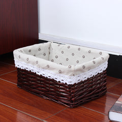 The storage basket willow rattan storage basket kitchen finishing Home Furnishing supplies storage basket wholesale sundry snacks desktop - Shopiment