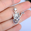 Image of Guitar Skeleton Pendant 925 Silver Necklace - Shopiment