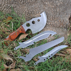 4 pieces Outdoor Multi Folding Survival Tools Knife + Axe + Wrench + Saw Travel - Shopiment