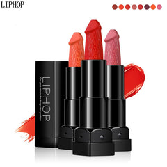 Liphop brand 8 color Creative mushrooms head penis matte lipstick velvet lasting moisturizing cosmetics lipstick red lips makeup - Shopiment