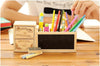 Image of Wooden Pen Holder with Blackboard Cute Desktop Pencil Holder Kawaii Desk Tidy Organiser Pen Pot Creative Office Accessories - Shopiment