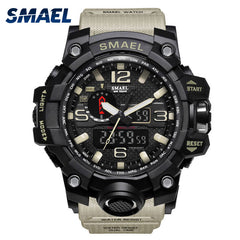 Men Military Watch 50m Waterproof Wristwatch LED Quartz Clock Sport Watch - Shopiment