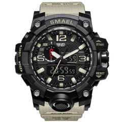 Men Military Watch 50m Waterproof Wristwatch LED Quartz Clock Sport Watch