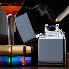 Portable USB Lighter Jet Torch Rechargeable Windproof Plasma Arc - Shopiment