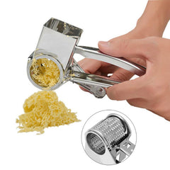 Stainless Steel Hand Rotaty Cheese Grater Slicer Cheese Ginger Butter Graters Cutter Cooking Tools - Shopiment