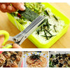 Image of Stainless Steel Manual Vegetable Cutter For 5 Layer Shredded Scallion Bade Herb Scissors Kitchen Knives Tools - Shopiment