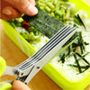 Image of Stainless Steel Manual Vegetable Cutter For 5 Layer Shredded Scallion Bade Herb Scissors Kitchen Knives Tools - Shopiment