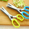 Image of Stainless Steel Manual Vegetable Cutter For 5 Layer Shredded Scallion Bade Herb Scissors Kitchen Knives Tools - Shopiment