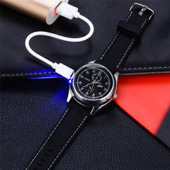 USB Charging Lighter Watch Men electronic Sports Quartz Wristwatches Windproof Flameless Smoke Cigarette Lighter Gifts