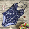 Image of Women One Piece Swimsuit Flower Print Swimwear Sexy Push Up Backless Swim One-piece - Shopiment