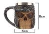 Image of 3D Skull Mug Coffee Tea Skull Knight Tankard Dragon Drinking Double Wall Stainless Steel Cup - Shopiment