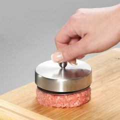 Stainless Steel Hamburger Patties Mold Maker Hand Operated Burger Press Kitchen Accessories Cooking Meat Tools - Shopiment