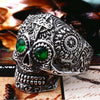 Image of Stainless Steel Gothic gold Carving kapala skull mask Ring fashion Gift for men - Shopiment