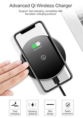 Wireless Charger For Samsung Galaxy S8 S9 Fast Wireless Charging For iPhone 8 9 X Wireless Charger For Mobile Phone