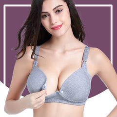 Maternity Women Bras Nursing Bra Cotton Front Button Bra - Shopiment