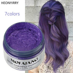 Fashion Unisex Colour Hair Wax Dye Colour Styling Temporary Colours Cream - Shopiment