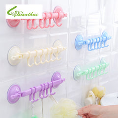 Adjustable Hook Rack Double Suction Cup Towel Rack Hanging Shelves Hook Holders Lock Type Sucker Hook - Shopiment