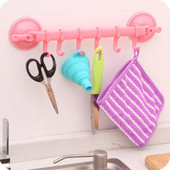 Adjustable Hook Rack Double Suction Cup Towel Rack Hanging Shelves Hook Holders Lock Type Sucker Hook